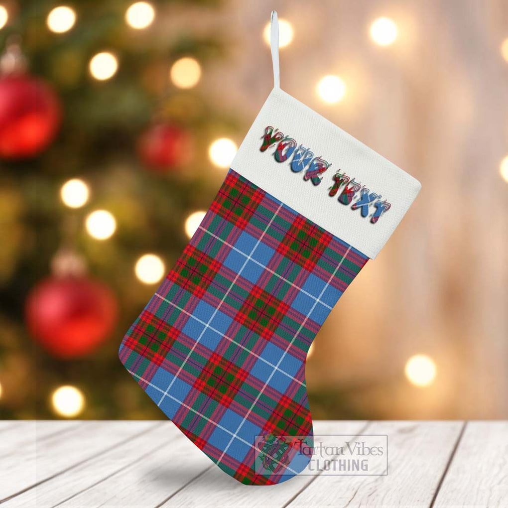 Tartan Vibes Clothing Dalmahoy Tartan Christmas Stocking with Personalized Text