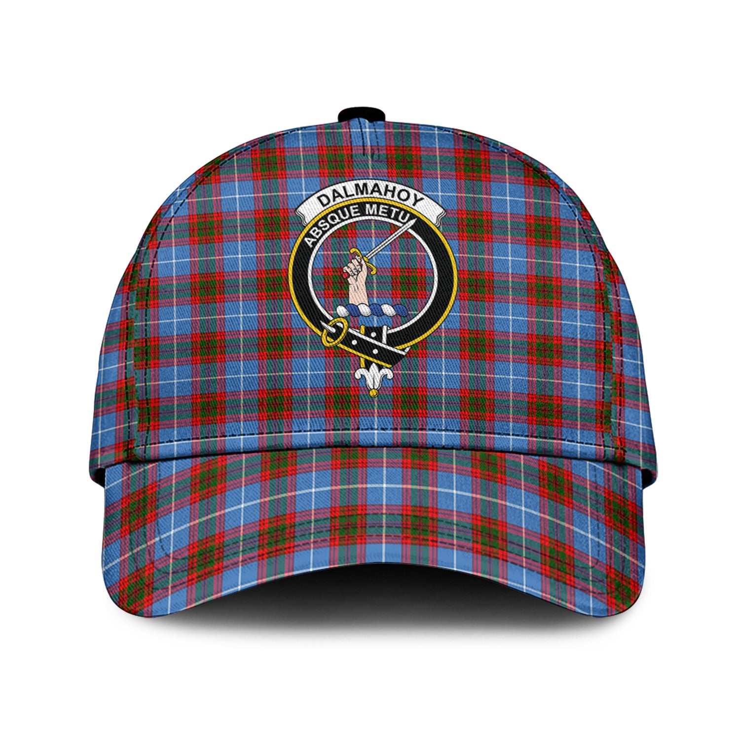 Dalmahoy Tartan Classic Cap with Family Crest Classic Cap Universal Fit - Tartan Vibes Clothing