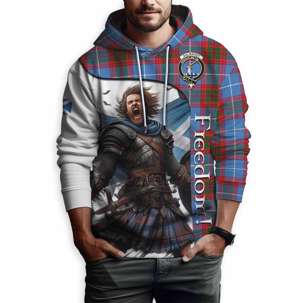 Tartan Vibes Clothing Dalmahoy Crest Tartan Hoodie Inspired by the Freedom of Scottish Warrior