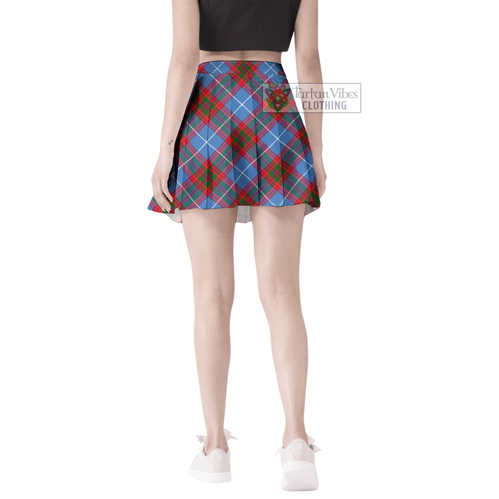 Tartan Vibes Clothing Dalmahoy Tartan Women's Plated Mini Skirt