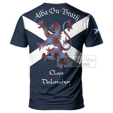 Dalmahoy Tartan Lion Rampant T-Shirt Proudly Display Your Heritage with Alba Gu Brath and Clan Name