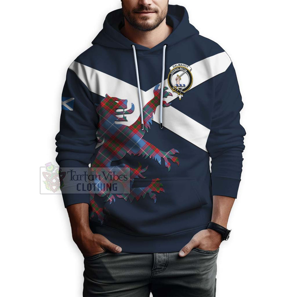 Tartan Vibes Clothing Dalmahoy Tartan Lion Rampant Hoodie – Proudly Display Your Heritage with Alba Gu Brath and Clan Name