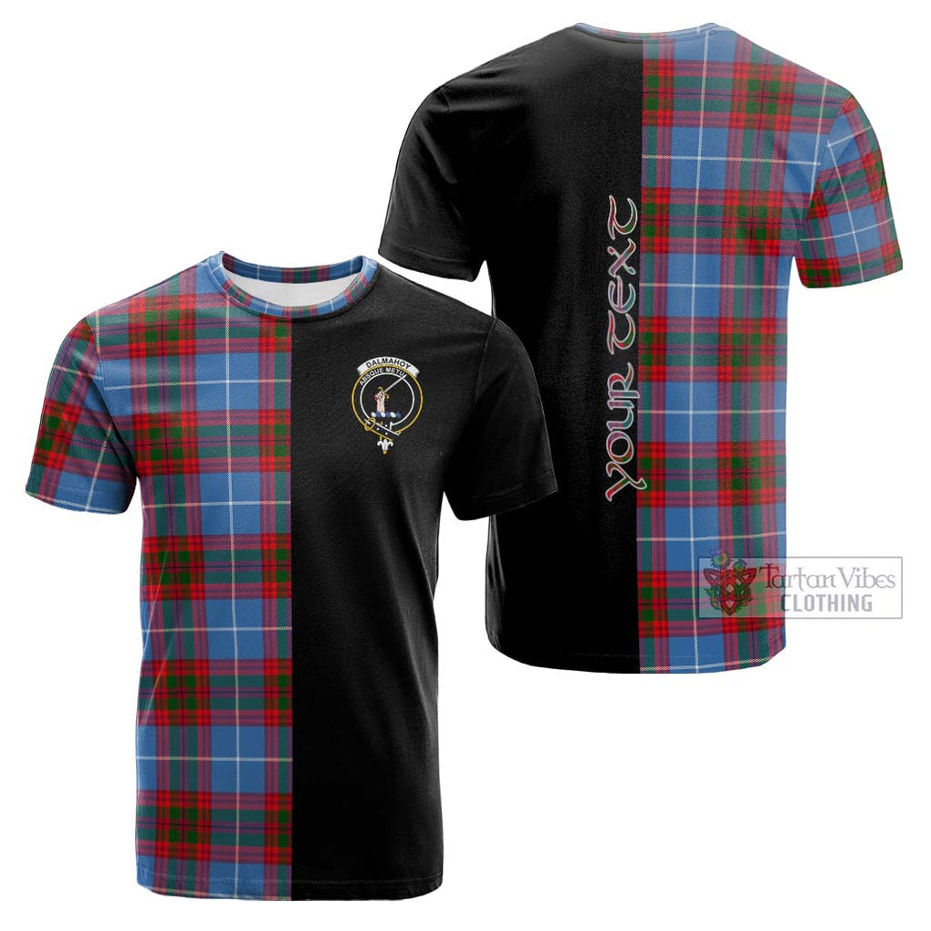 Tartan Vibes Clothing Dalmahoy Tartan Cotton T-shirt with Family Crest and Half Of Me Style