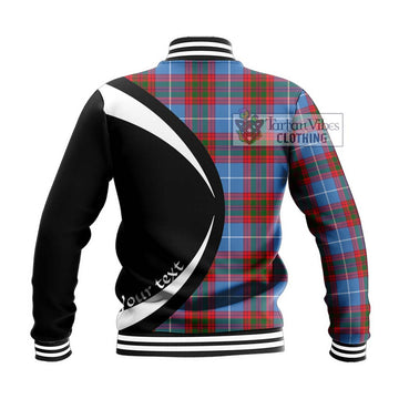 Dalmahoy Tartan Baseball Jacket with Family Crest Circle Style