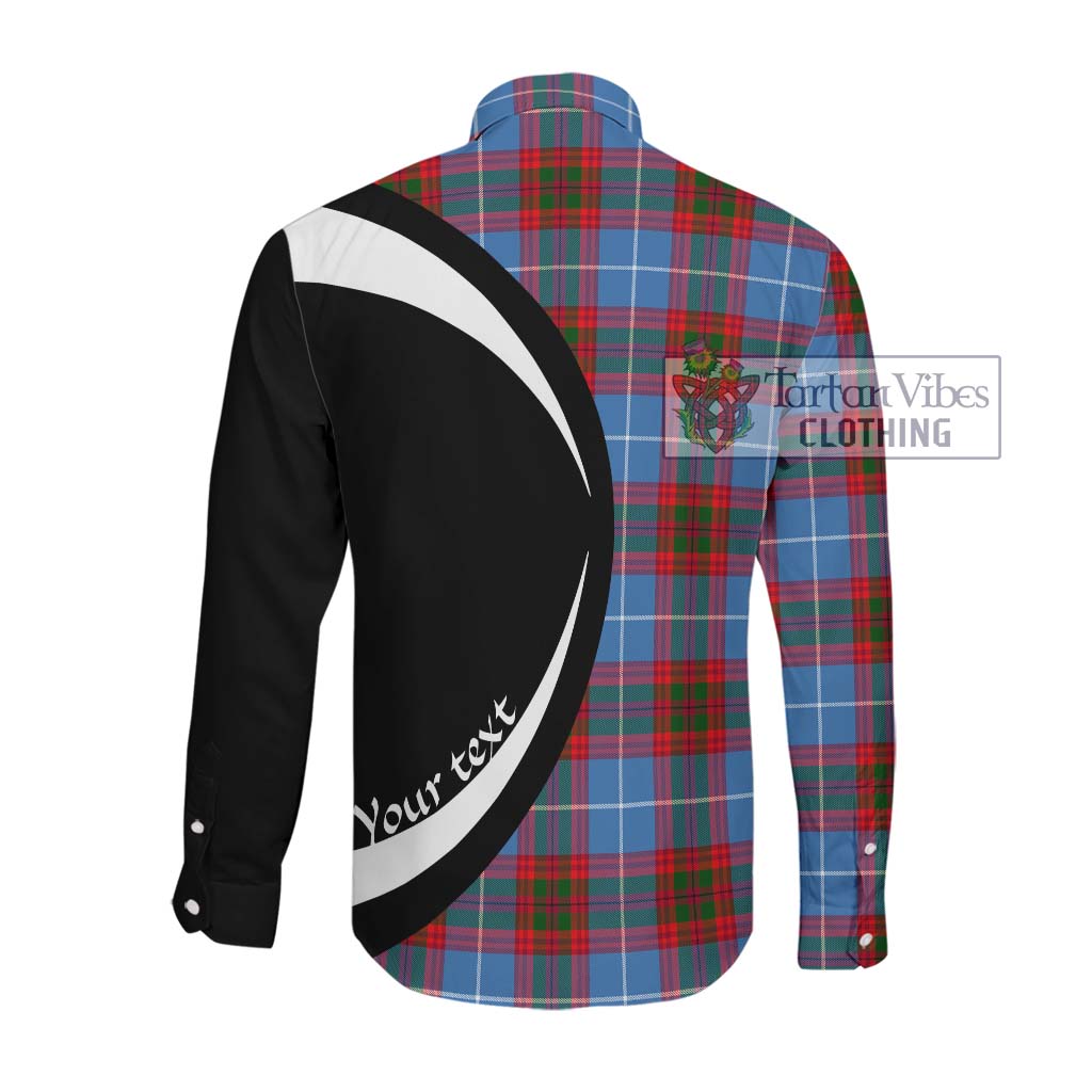 Dalmahoy Tartan Long Sleeve Button Up with Family Crest Circle Style Men's Shirt - Tartan Vibes Clothing