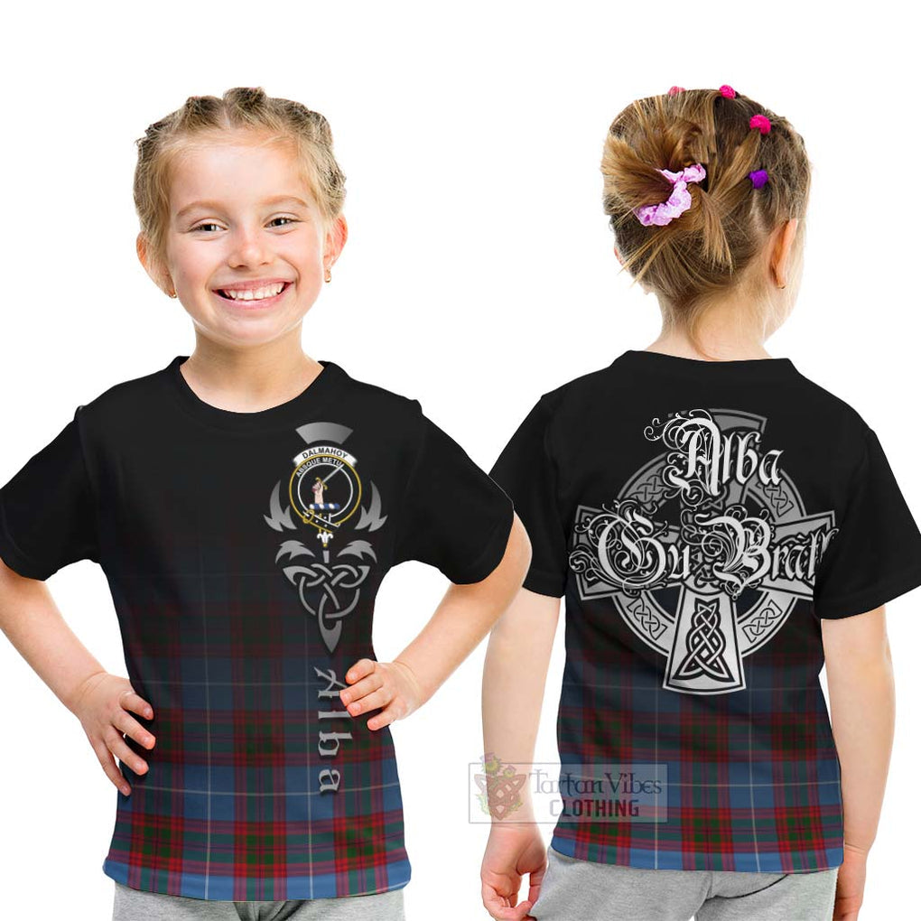 Tartan Vibes Clothing Dalmahoy Tartan Kid T-Shirt Featuring Alba Gu Brath Family Crest Celtic Inspired