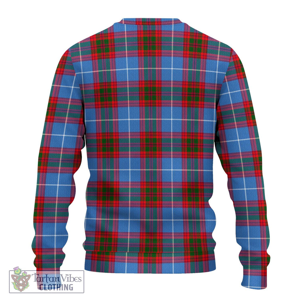 Dalmahoy Tartan Knitted Sweater with Family Crest DNA In Me Style - Tartanvibesclothing Shop