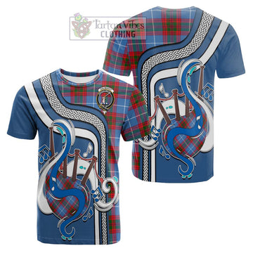 Dalmahoy Tartan Cotton T-shirt with Epic Bagpipe Style