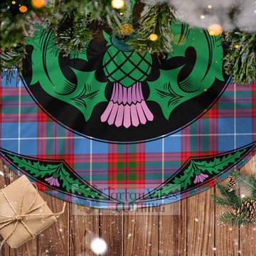 Dalmahoy Tartan Christmas Tree Skirt Scottish Thistle Style