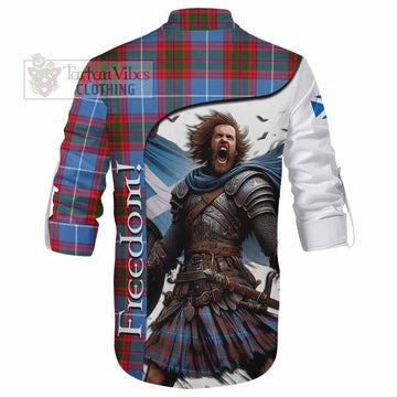 Dalmahoy Crest Tartan Ghillie Kilt Shirt Inspired by the Freedom of Scottish Warrior