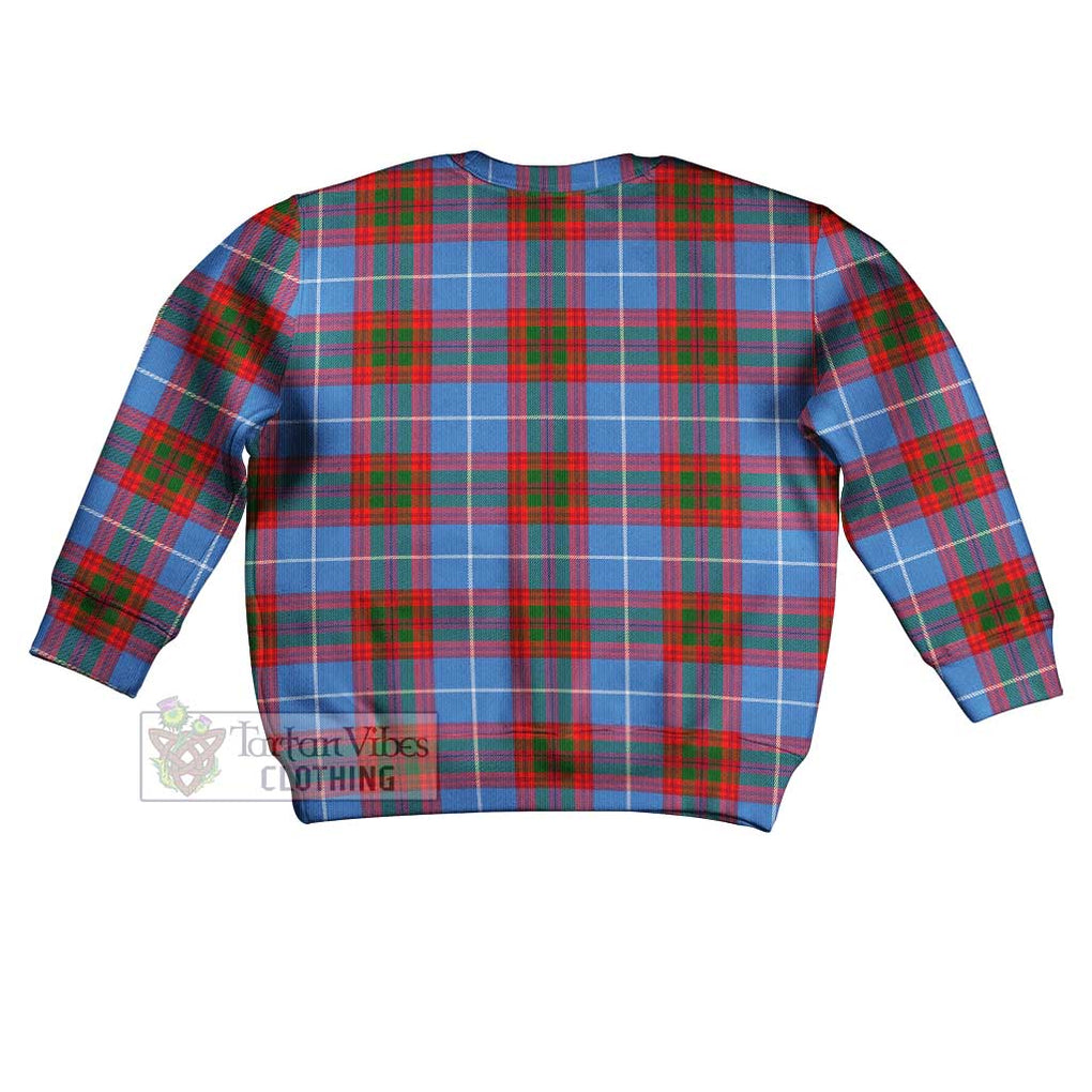 Tartan Vibes Clothing Dalmahoy Tartan Kid Ugly Sweater with Family Crest