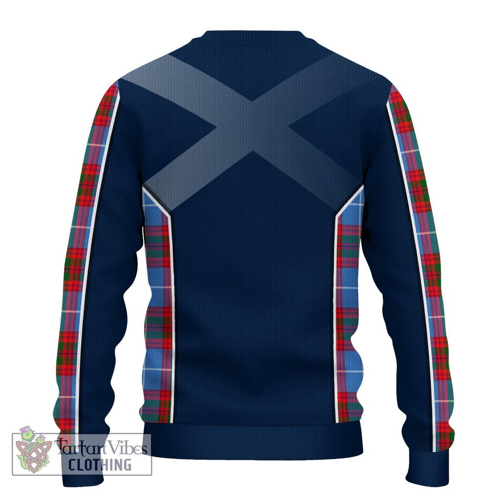 Dalmahoy Tartan Knitted Sweater with Family Crest and Lion Rampant Vibes Sport Style - Tartan Vibes Clothing