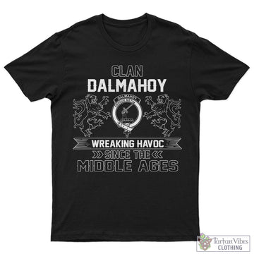 Dalmahoy Family Crest 2D Cotton Men's T-Shirt Wreaking Havoc Style