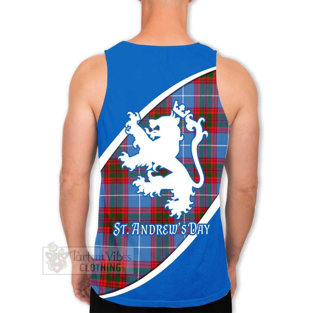 Tartan Vibes Clothing Dalmahoy Family Crest Tartan Men's Tank Top Celebrate Saint Andrew's Day in Style