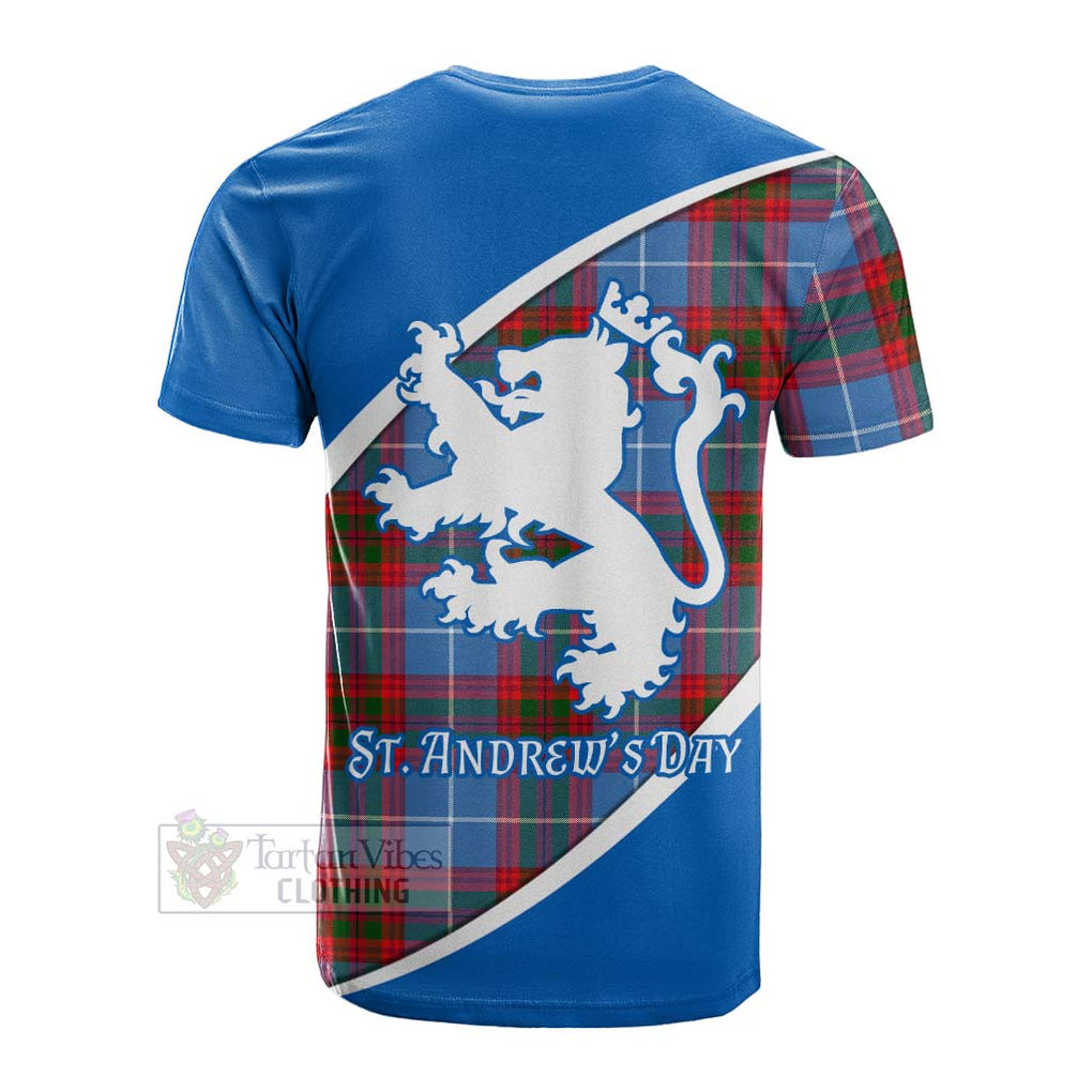 Tartan Vibes Clothing Dalmahoy Family Crest Tartan Cotton T-shirt Celebrate Saint Andrew's Day in Style