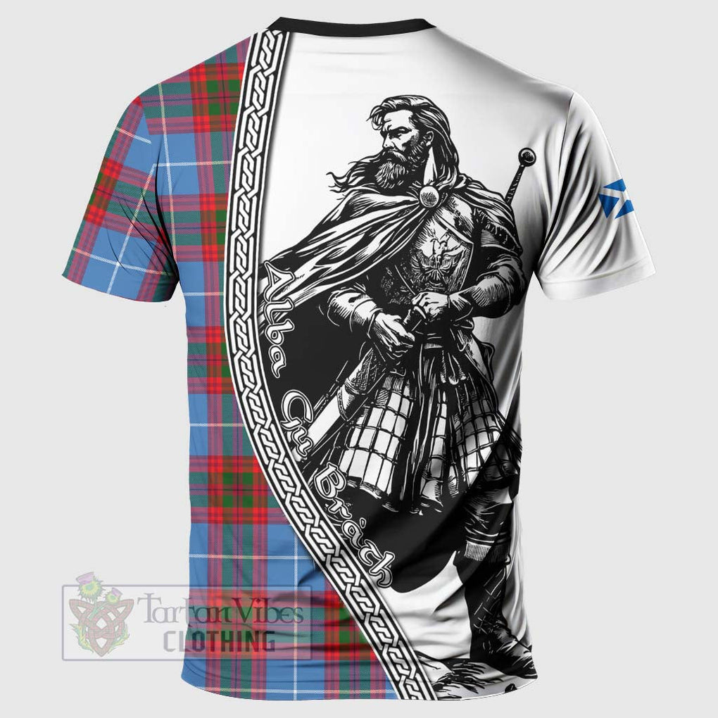 Tartan Vibes Clothing Dalmahoy Tartan Clan Crest T-Shirt with Highlander Warrior Celtic Style