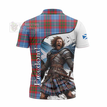 Dalmahoy Crest Tartan Zipper Polo Shirt Inspired by the Freedom of Scottish Warrior