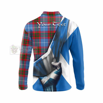 Dalmahoy Tartan Long Sleeve Polo Shirt with Family Crest Scotland Patriotic Style