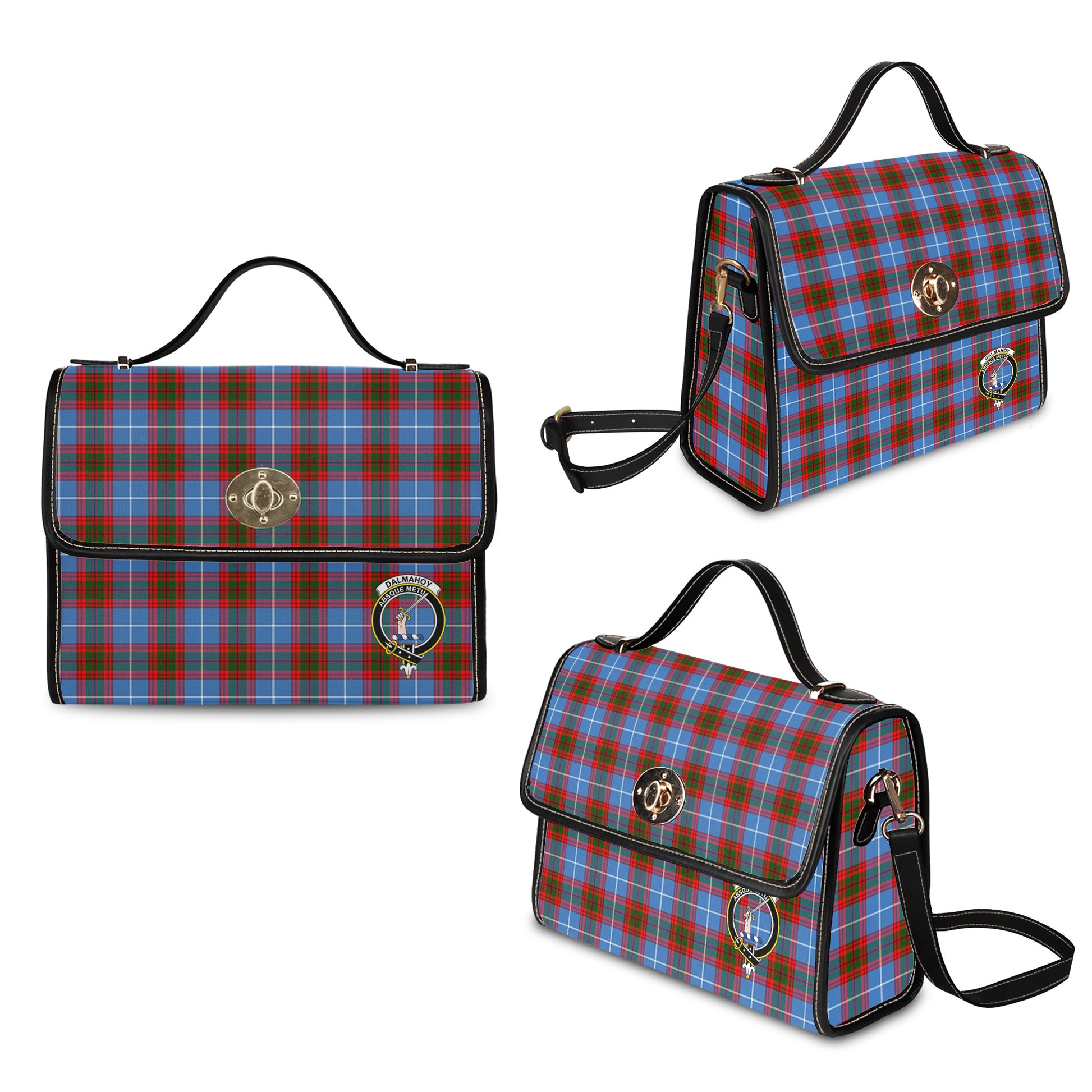 dalmahoy-tartan-leather-strap-waterproof-canvas-bag-with-family-crest