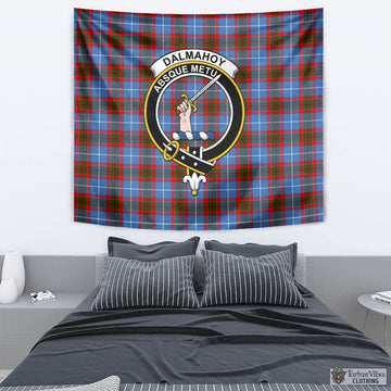 Dalmahoy Tartan Tapestry Wall Hanging and Home Decor for Room with Family Crest