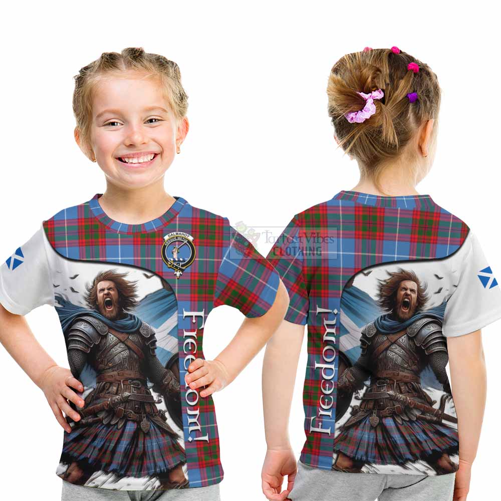 Tartan Vibes Clothing Dalmahoy Crest Tartan Kid T-Shirt Inspired by the Freedom of Scottish Warrior