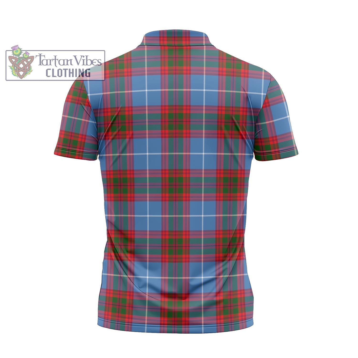 Tartan Vibes Clothing Dalmahoy Tartan Zipper Polo Shirt with Family Crest