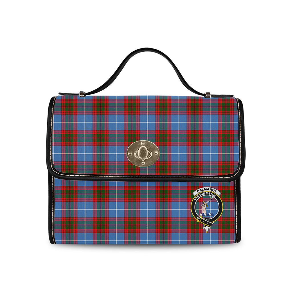 dalmahoy-tartan-leather-strap-waterproof-canvas-bag-with-family-crest