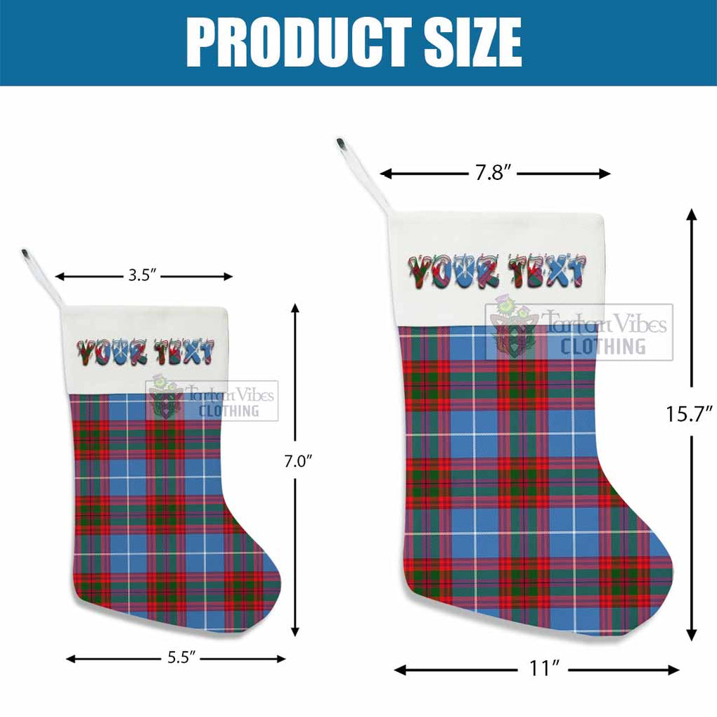 Tartan Vibes Clothing Dalmahoy Tartan Christmas Stocking with Personalized Text