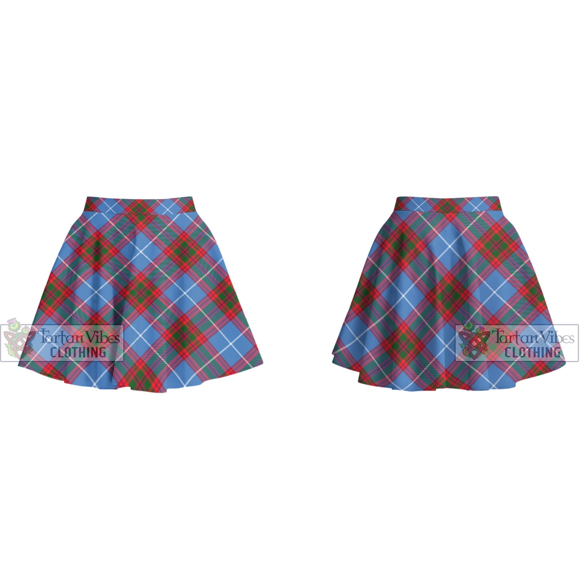 Tartan Vibes Clothing Dalmahoy Tartan Women's Plated Mini Skirt