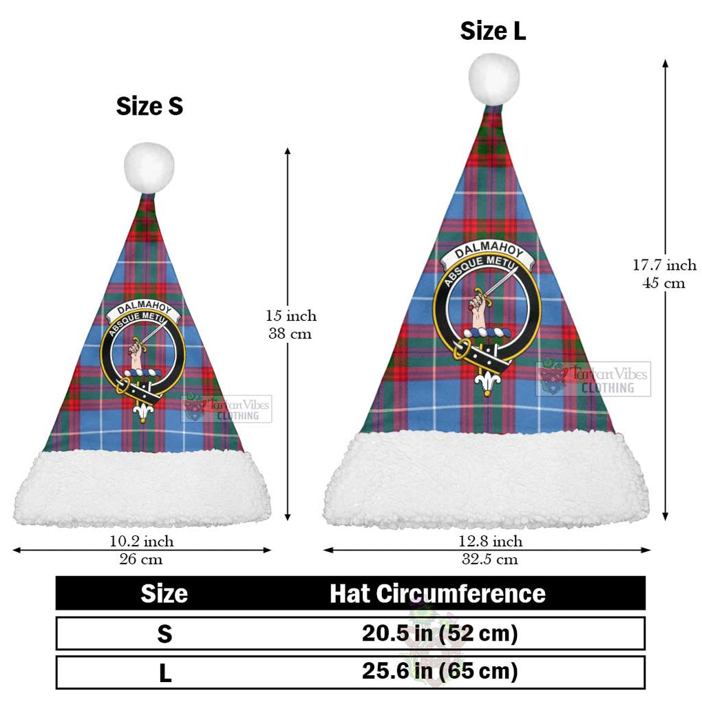 Tartan Vibes Clothing Dalmahoy Tartan Christmas Santa Hats with Family Crest