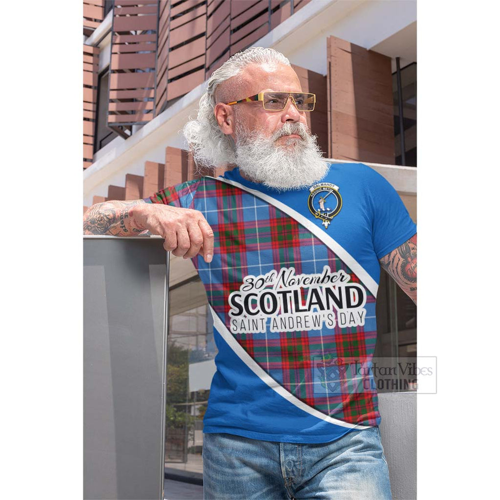 Tartan Vibes Clothing Dalmahoy Family Crest Tartan Cotton T-shirt Celebrate Saint Andrew's Day in Style