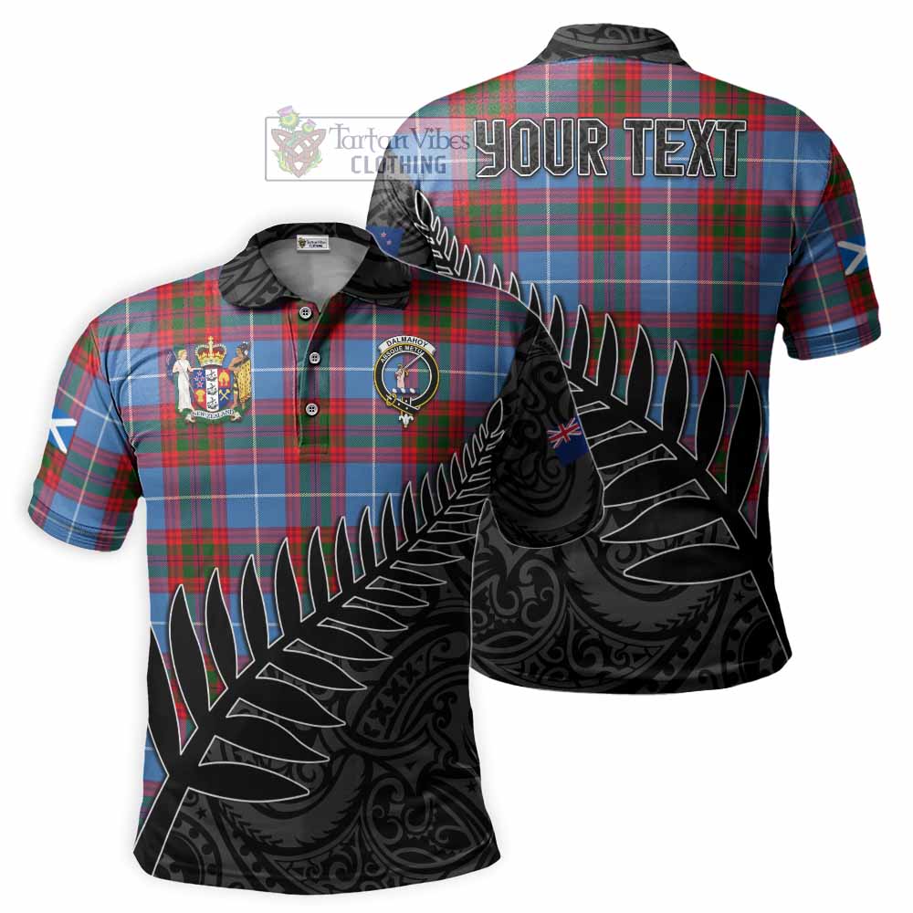 Dalmahoy Crest Tartan Polo Shirt with New Zealand Silver Fern Half Style