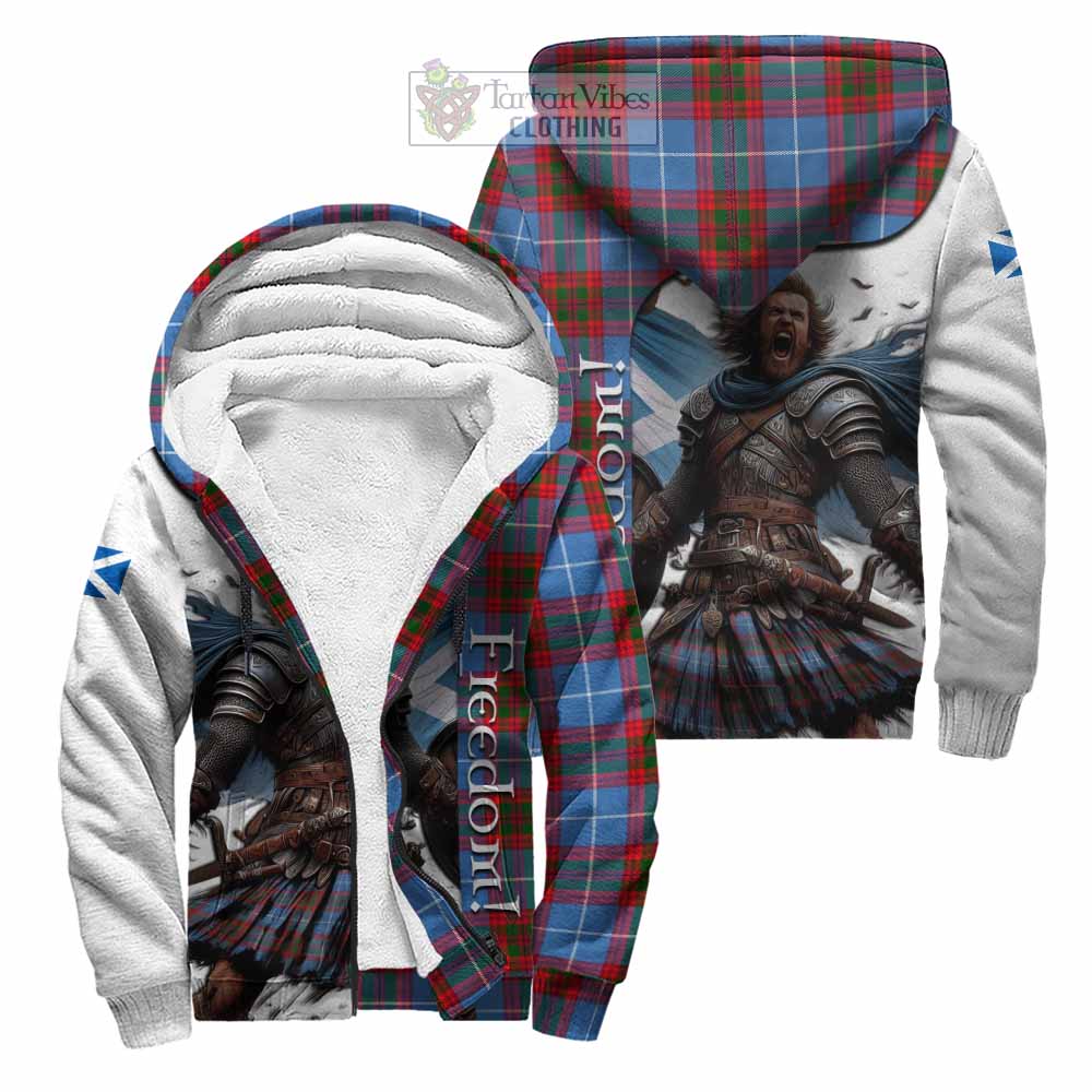 Tartan Vibes Clothing Dalmahoy Crest Tartan Sherpa Hoodie Inspired by the Freedom of Scottish Warrior