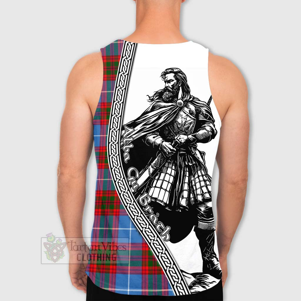 Tartan Vibes Clothing Dalmahoy Tartan Clan Crest Men's Tank Top with Highlander Warrior Celtic Style