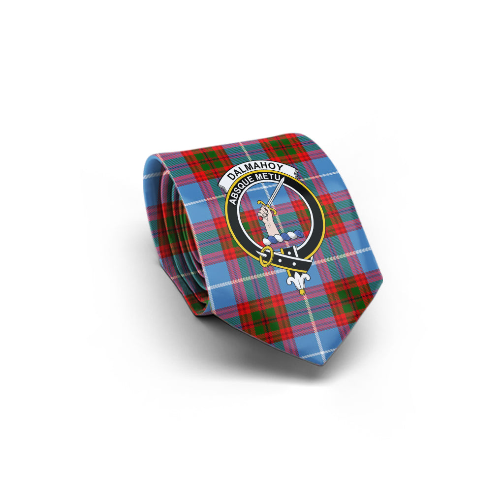 Dalmahoy Tartan Classic Necktie with Family Crest - Tartan Vibes Clothing