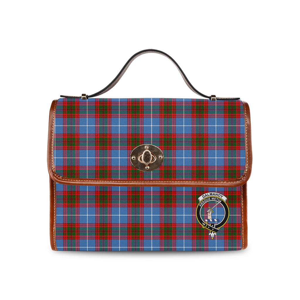 dalmahoy-tartan-leather-strap-waterproof-canvas-bag-with-family-crest