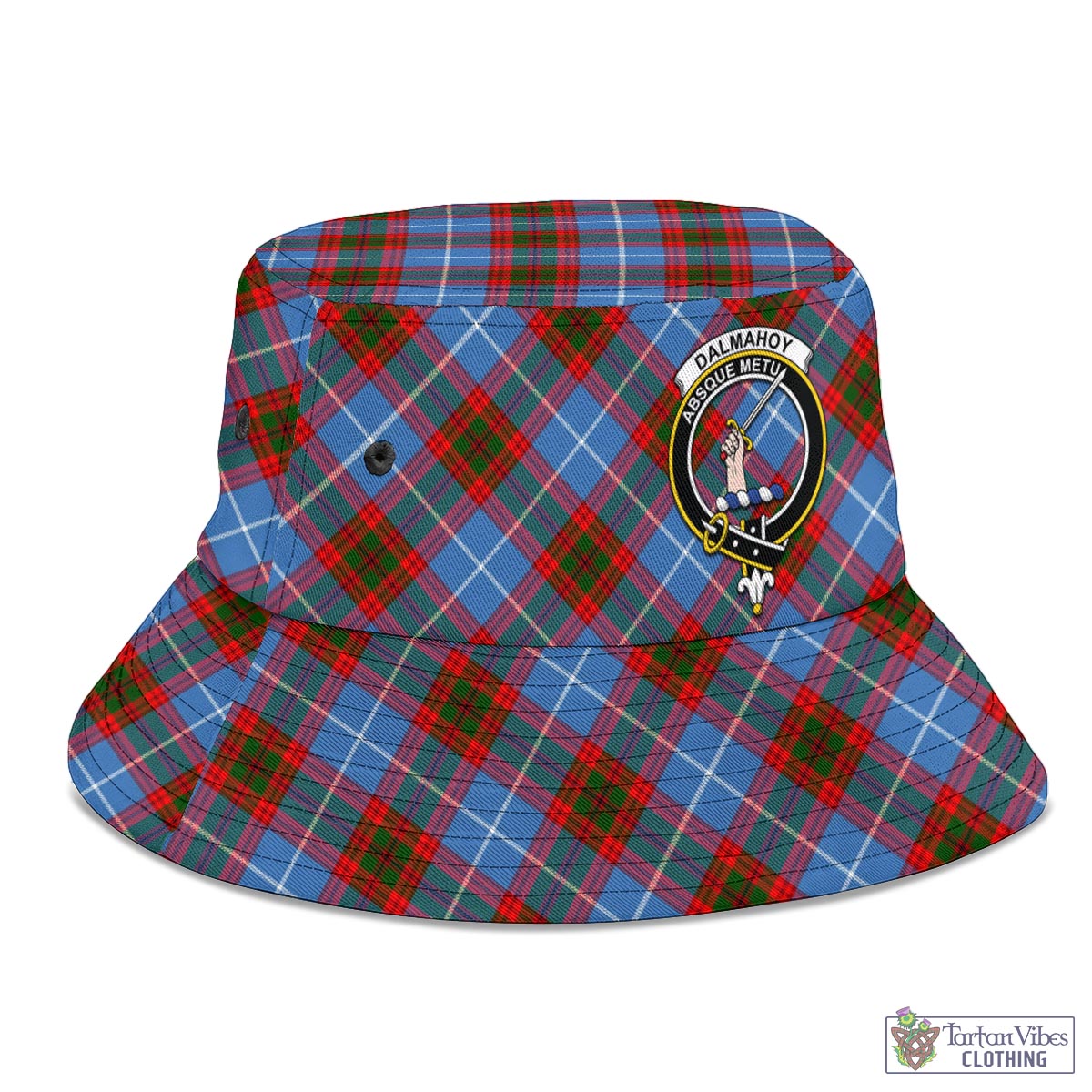 Tartan Vibes Clothing Dalmahoy Tartan Bucket Hat with Family Crest