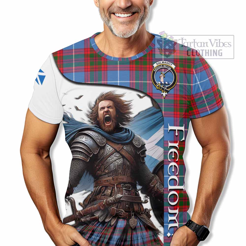 Dalmahoy Crest Tartan T-Shirt Inspired by the Freedom of Scottish Warrior