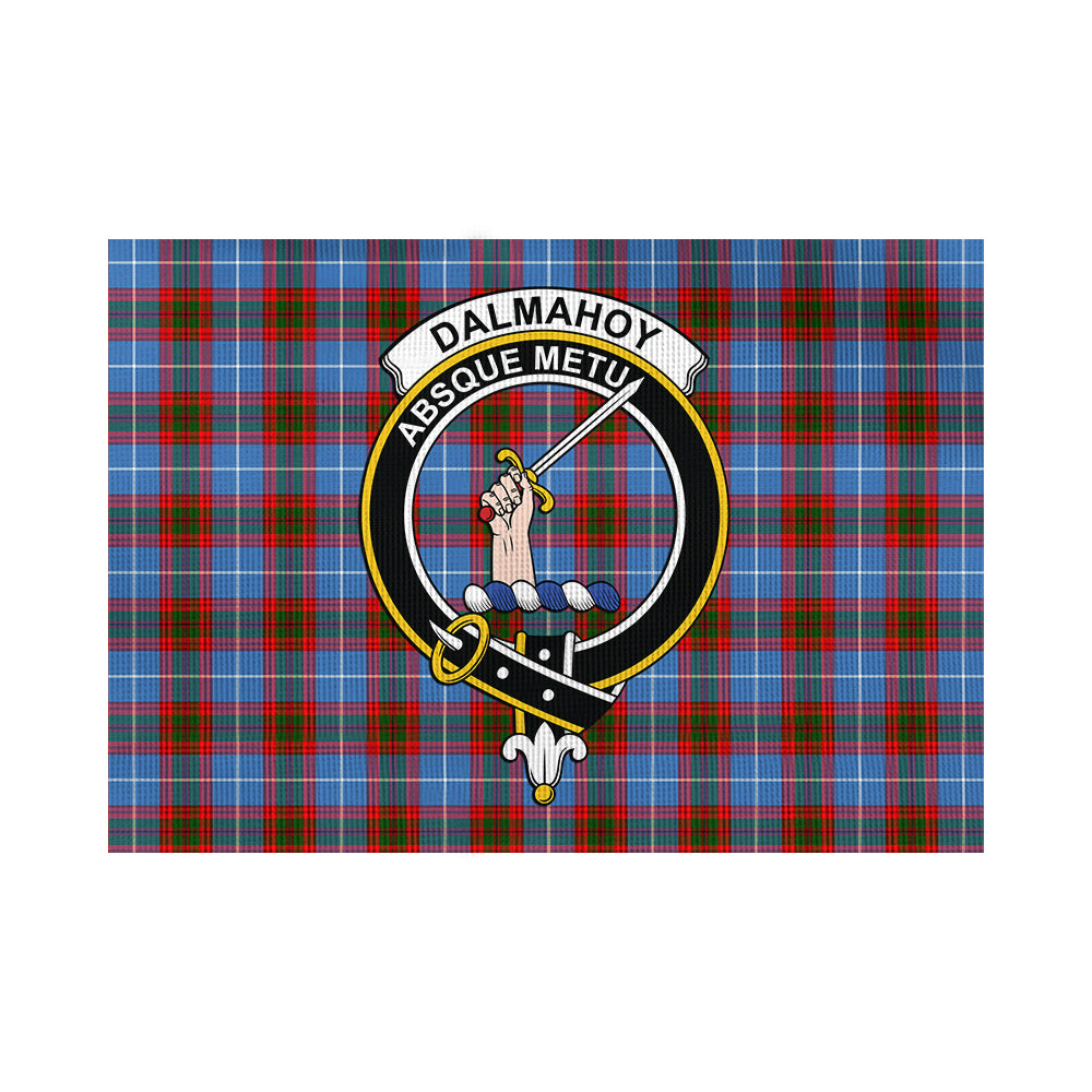 Dalmahoy Tartan Flag with Family Crest - Tartan Vibes Clothing