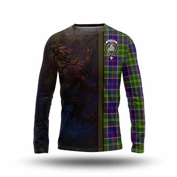 Dalrymple Tartan Family Crest Long Sleeve T-Shirt Alba Gu Brath Be Brave Lion Ancient Style Unisex - Tartan Vibes Clothing