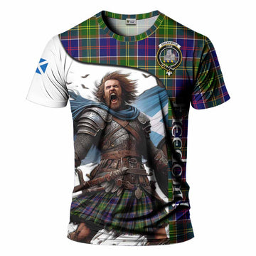 Dalrymple Crest Tartan T-Shirt Inspired by the Freedom of Scottish Warrior