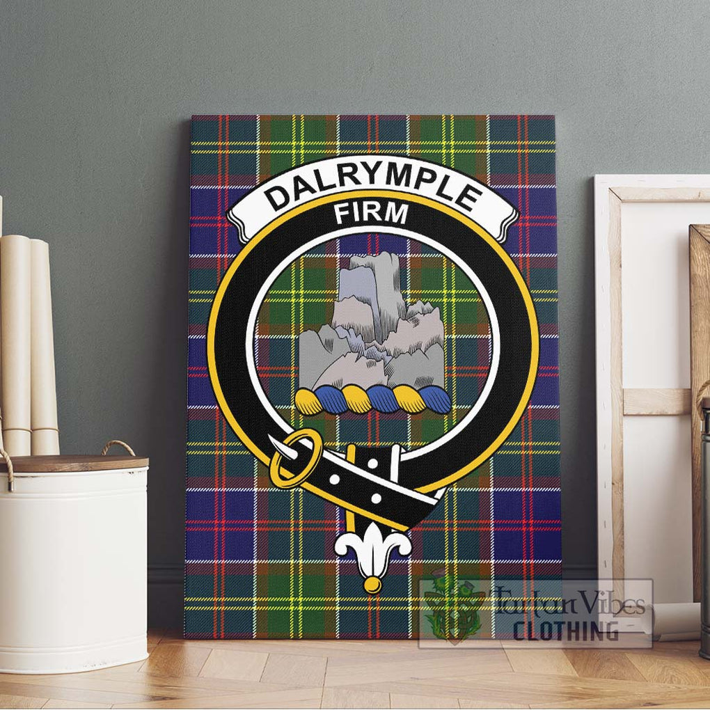 Dalrymple Tartan Canvas Print Wall Art with Family Crest Without Frame - Tartan Vibes Clothing