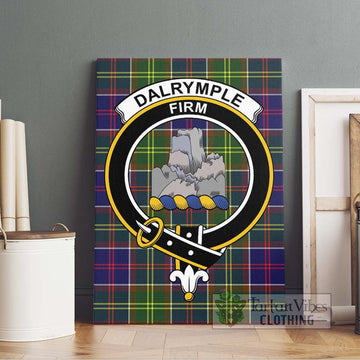Dalrymple Tartan Canvas Print Wall Art with Family Crest Without Frame - Tartan Vibes Clothing