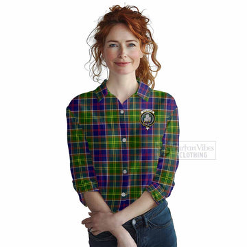 Dalrymple Tartan Women's Casual Shirt with Family Crest DNA In Me Style