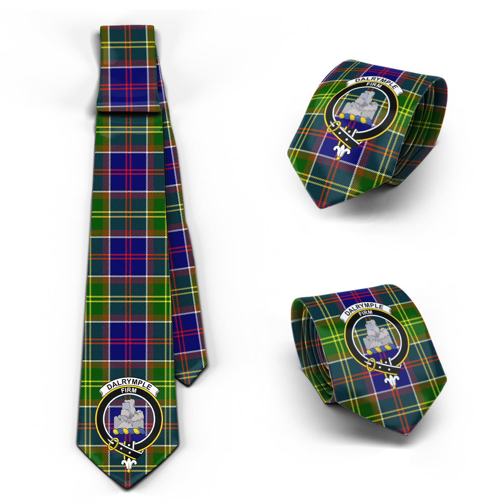 Dalrymple Tartan Classic Necktie with Family Crest Necktie One Size - Tartan Vibes Clothing