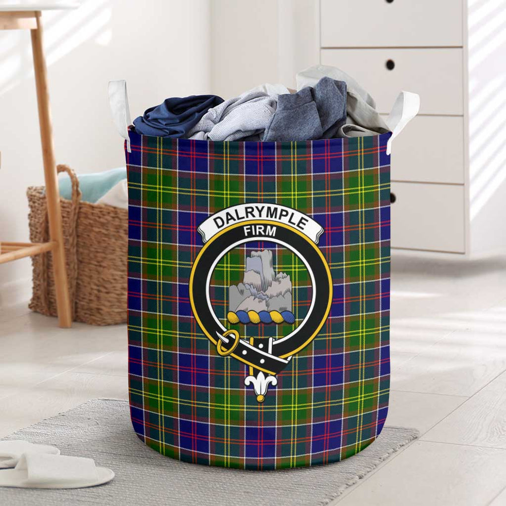 Dalrymple Tartan Laundry Basket with Family Crest One Size - Tartanvibesclothing Shop