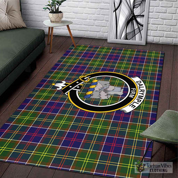 Dalrymple Tartan Area Rug with Family Crest