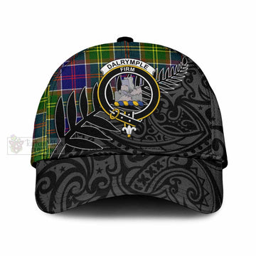 Dalrymple Tartan Classic Cap with New Zealand Silver Fern Half Style