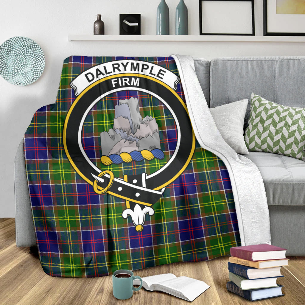 dalrymple-tartab-blanket-with-family-crest