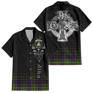 Dalrymple Tartan Hawaiian Shirt Shirt Featuring Alba Gu Brath Family Crest Celtic Inspired Kid - Tartan Vibes Clothing